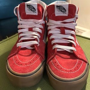 Vans - off the wall red high top